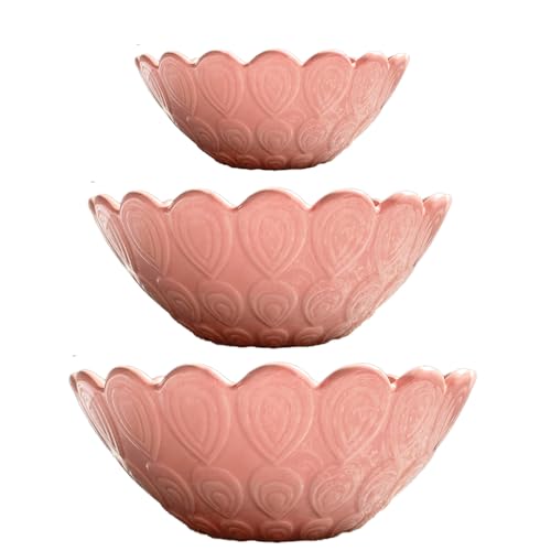 S.ROKE TTAN 3PC Ceramic Bow Kitchen Prep, Nesting...