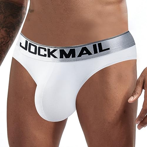 JOCKMAIL Mens Cotton Briefs Comfortable and Breathable Underwear for Men Moisture Wicking Brief4