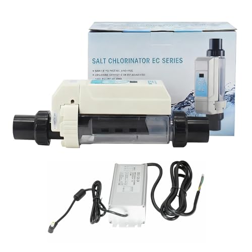 Generador Electrolítico De Cloro, Clorador Salino con Monitoreo De Temperatura Y Salinidad, para SPAs para Piscina, Clorador 12g/h