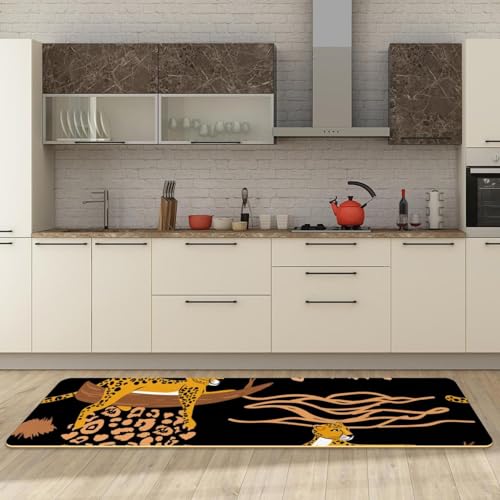 Tapete de cocina estampado de dos piezas lavable y muy absorbente 3