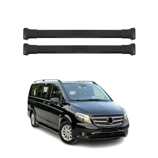 OMAC Dachträger Kompatibel mit Mercedes Vito V Klasse W447 | Dachgepäckträger Fahrradträger Dachboxen Dachgepäckablage Grundträger Querträger Aluminium Schwarz