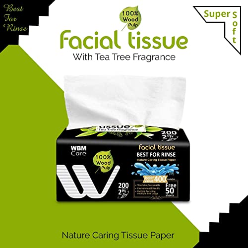 Facial Tissues, Infused With Tea Tree Fragrance, 2Ply Sustainable & Washable, Paper Towels, Pack Of 20 #TOP3