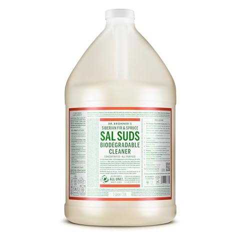 Dr. Bronner's - Sal Suds Biodegradable Cleaner (1 Gallon) - All-Purpose Cleaner, Pine Cleaner for Floors, Laundry and Dishes, Concentrated, Cuts Grease and Dirt, Powerful Cleaner Cover