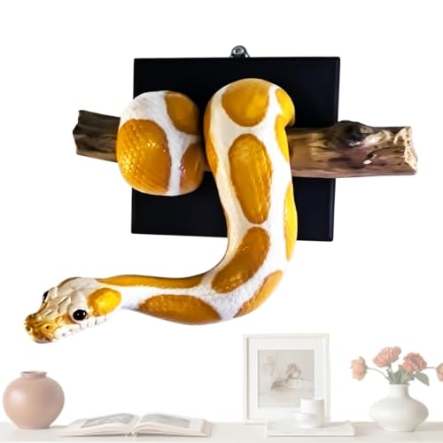 Figura de serpiente realista con efecto de sombra y relieve artístico