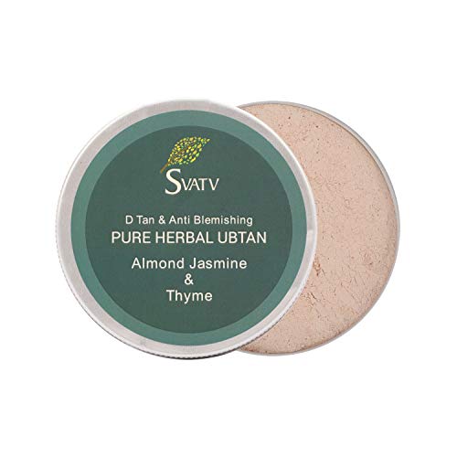 Svatv Ayurvedic Herbal Ubtan - Face Mask With Almond Jasmine & Thyme For D Tan & Anti Blemishing Skin Brightening Mask - Natural Face Pack, Beauty Face Powder - 100Gm #TOP2