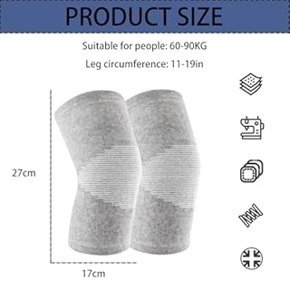 JOOTUEPO Knee Support, Tutore Ginocchio, 2 pezzi Ginocchiera in bambù, Ginocchiere Compressione per Uomini e Donne, Supporto per Artrite,Dolore alle Articolazioni,Lesioni dei Legamenti
