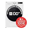 LG AI DD D4R5010TSWS Lavasciuga 10 / 6kg Serie R5 Classe A-10%/D, Lavatrice e Asciugatrice Insieme, 1400 giri, TurboWash360, Steam, Eco Hybrid, Allergy Care, Motore Inverter Direct Drive, Bianca