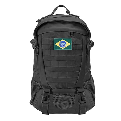 Mochila Militar Tática 30L Camuflada, Resistente à Água, Para Camping e Ao Ar Livre(Preto)