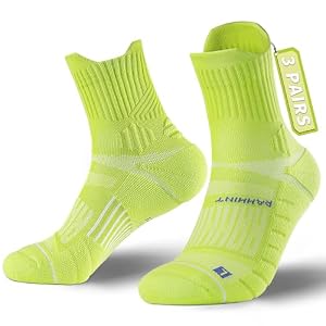 Rahhint Wandersocken Sommer 3 Paar Quarter Anti-Blasen Atmungsaktiv Trekking Outdoor Laufsocken für Herren Damen