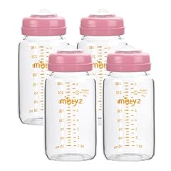 [Pack of 4] Pink Lids - 8 Ounce Borosilicate GLASS Bottle