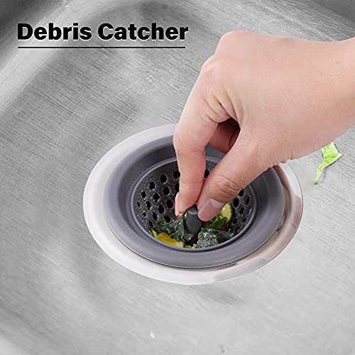 Silicone Kitchen Sink Drains Strainer, Wide Rim 4.65" Diameter (2 Pack) #TOP2
