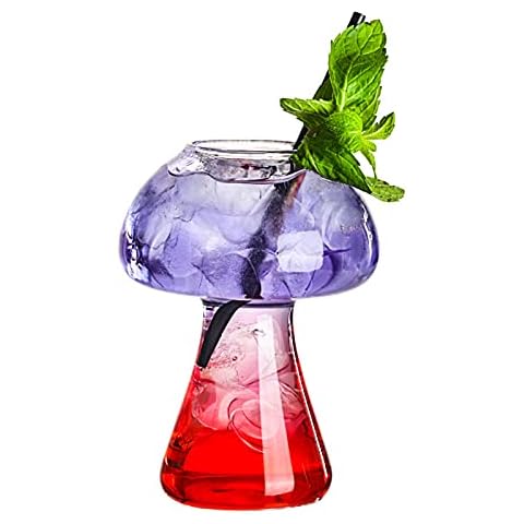 Panonw Creative Cocktail Glass, Mushroom Design Cover