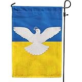 Ukraine Garden Flags,Pigeon and Sunflower Ukrainian Flag Flags 12x18Inch Double Sided