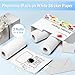 Phomemo White Self-Adhesive Thermal Paper, Glossy Printable Sticker Paper Label for Phomemo M02/M02 Pro/M02S/P2S/M03/M04S Mini Sticker Printer, 50mm x 3.5m, Diameter 28mm, 3-Rolls, Image Time 2 Years