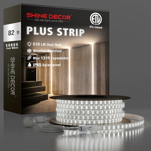 Shine Decor Plus LED Strip Lights 82FT Waterproof
