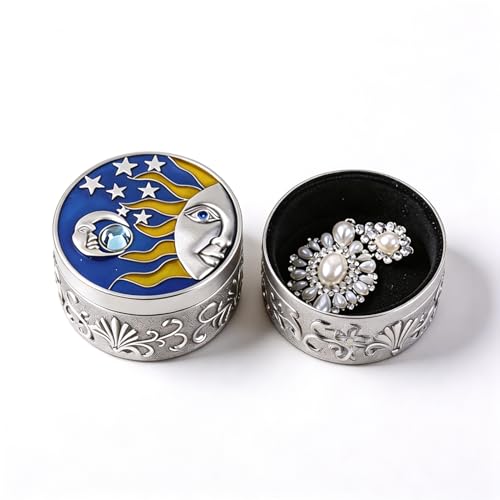 Vintage Star Moon Jewelry Storage Box