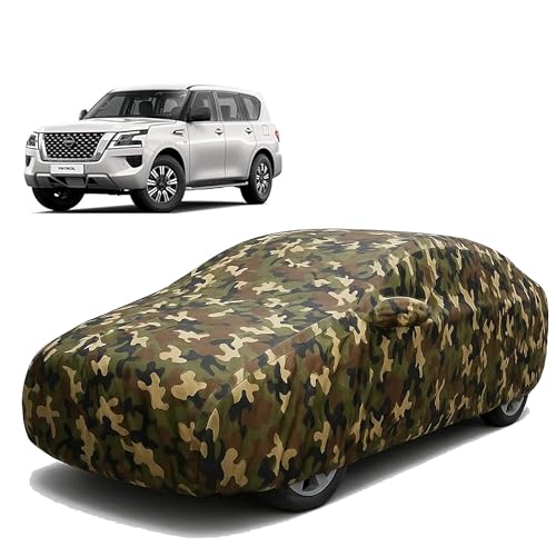 Image of Sulfar 100% Waterproof Car Body Cover for Nissan Patrol - Triple-Stitched Dustproof UV, Heat & Rain Protection with Mirror Pockets, Full-Bottom Elastic & Free Storage Bag - All-Weather Indoor Outdoor