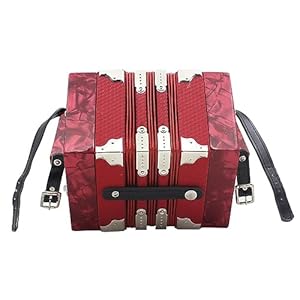 Ranrao Knopfakkordeon 20 Tasten 40 Reed Rot