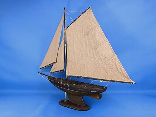 Handcrafted Nautical Decor Rustic Newport Sloop Limited - Decorazione in legno a forma di barca a vela, 76,2 cm