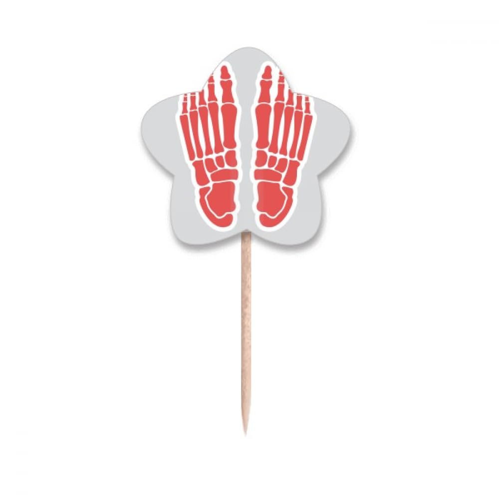 Drapeaux cure-dents étoile corps humain pour buffets et cupcakes