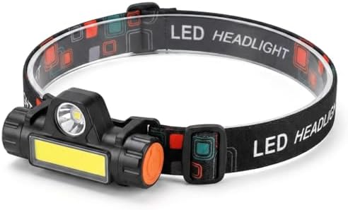 Lanterna de Cabeça LED Recarregável USB 4 Modos Iluminação