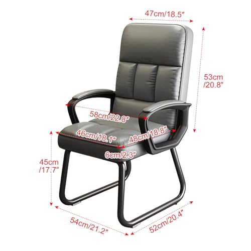 Chaise d'invité en cuir sans roulettes pour préserver vos sols - 3