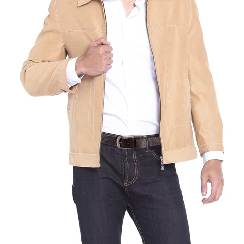 Bighake Genuine Leather Embossed Belt for Men – Western Leather Belt for Men, Adjustable Size for Business & Casual Wear3