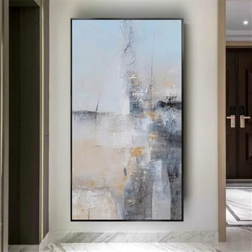 Tableau imprimé sur toile grise AEFOUU pour habiller un grand mur vide de salon moderne