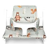 StilArt - Stokke Tripp Trapp zitkussen - afwasbaar met antislip onderkant - bosdieren - made in Germany - bovenmateriaal afwasbaar - 2-delig kussen voor Stokke