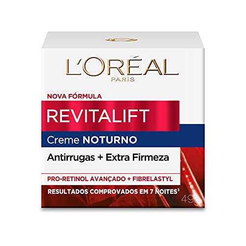 L'Oréal Paris Creme Facial Anti-Idade Pro-Retinol Noturno Revitalift, 49g