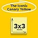 Post-it Super Sticky Notes, 3 Sticky Note Pads, 3 x 3 in., School Supplies for Students, Ideal for Textbooks, Notebooks, Walls and Vertical Surfaces, Canary Yellow