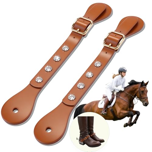 ZXFNNCY Leather Spur Straps for Men & Women - Heavy