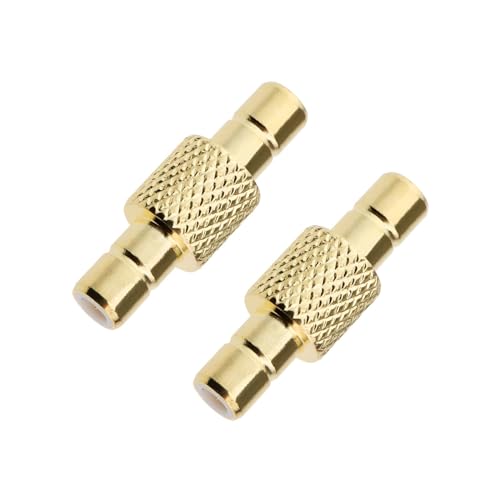 ECSiNG 2 pièces SMB mâle vers SMB mâle Droit RF 50 Ohm connecteur Adaptateur SMB mâle vers mâle connecteur convertisseur pour antennes TV appareils LAN...