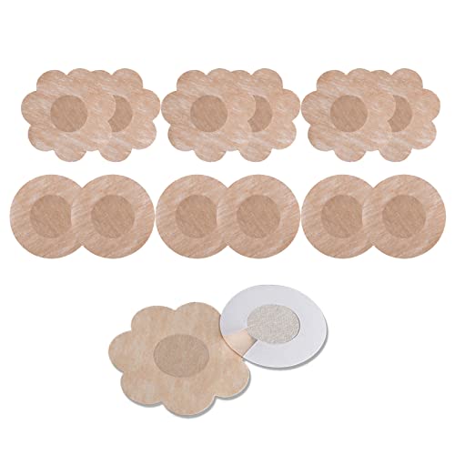 Lot de 120 Coussinets de Mamelon Protège-Mamelon Autocollants de Mamelon Jetables Invisible Nipple Covers Autocollants Ultra Mince Auto-Adhésif Autocollants de Sein Couvre-Sein pour Femme -A Cover