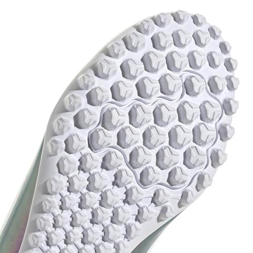 adidas Tênis unissex adulto F50 Club Messi Turf, Branco/preto/roxo unidade, 9 Women/8 Men
