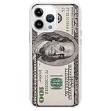 Blingy's for iPhone 14 Pro Max Case, Fun One Hundred Dollar Bill Pattern Money Design Soft TPU Protective Case Compatible for iPhone 14 Pro Max 6.7 inch ($100 Bill)