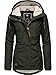 Produktbild Ragwear Damen warme Winterjacke kurz mit Kapuze Monade Intl Dark Olive22 Gr. M