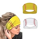 Tupilamc Softball Headband, Women Fashion Ball Print Elastic Headband,Head Wrap Hair Band Bandana He
