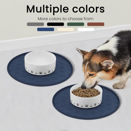 Ptlom Jogo Americano de Silicone para Animais de Estimação para Cães E Gatos, Tapetes de Tigela de A
