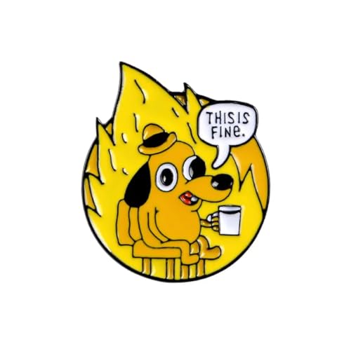 Iconic "This is Fine" Dog Meme - Durable & Stylish - Spark Conversations - Internet Culture & Humor - Collectible