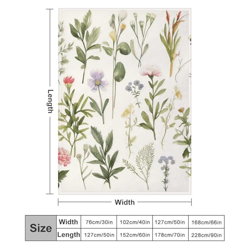 Couvertures douces et chaudes légères et confortables avec fleurs