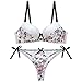 Menstruelle Ado Sexy Bra Lingerie Impression sous-vêtements Dentelle Femmes et Ensemble de Collection Ensemble Vaisselle Anniversaire Princesse