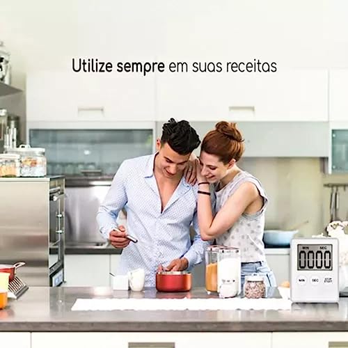 Timer De Cozinha Digital Com Imã Cronômetro Regressivo E Progressivo Temporizador Alarme Treino Acad