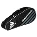 adidas Unisex Barricade IV Tour 3 Racquet Bag, Black/Dark Silver, ONE SIZE