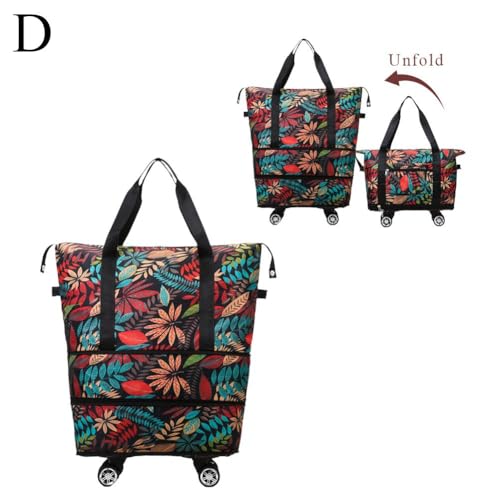 Rolling Duffel Bag with Wheels,Rolling Duffle Bag with Wheels,Expandable Foldable Duffle Bag with Wheels and Handle for Travel,Rolling Luggage Bag Carry on Duffel Bag (Red), 1pcs4