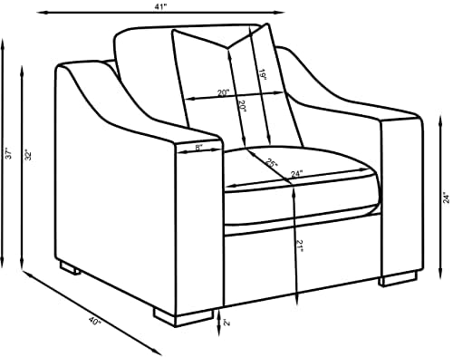 Sillón con tapizado de tela blanco y brazos rectos miniatura 3