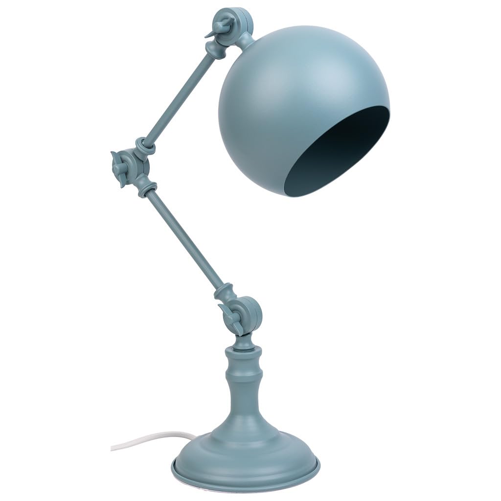 Lámpara flexo di mesa di metallo grigio 26x15x60