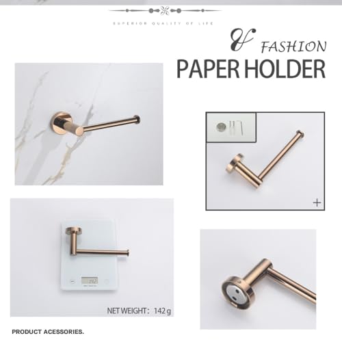 Soporte de papel de 2 uds con toallero de pared para aseos modernos 4