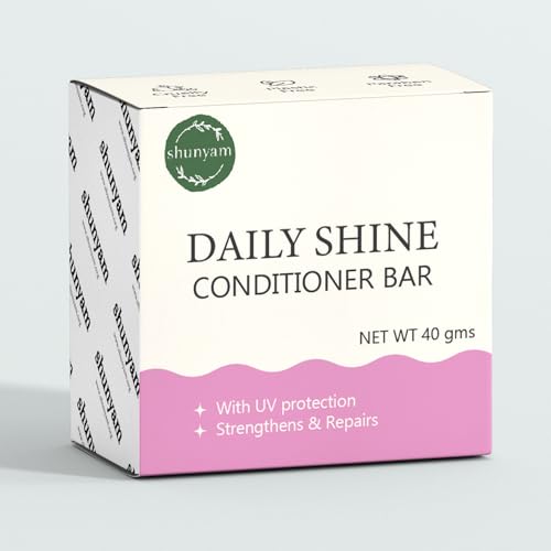 Image of Shunyam Daily Shine - Conditioner Bar with Shea Butter, Cocoa Butter & Rosemary Oil | For Silky, Smooth & Frizz-Free Hair | Unisex | Plastic-Free | Daily Use | 40g