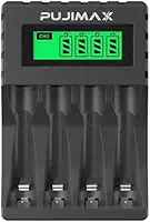 Carregador de Bateria Recarregável Display LCD Adaptador Portátil Cabo USB Interface Baterias Tipo C Ferramenta de Carregamento Rápido AA E AAA